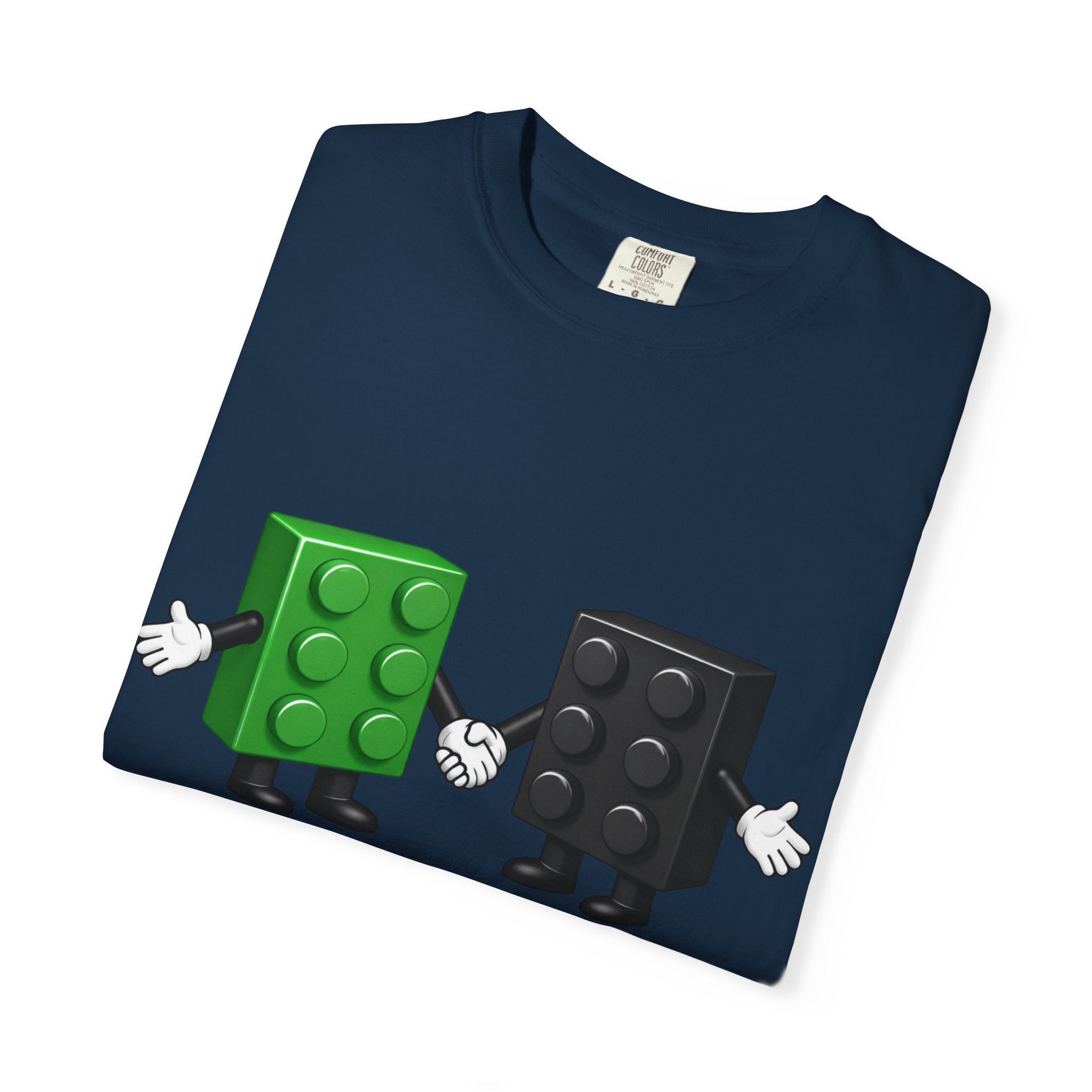 We Just Click—Green & Black Bricks Tee