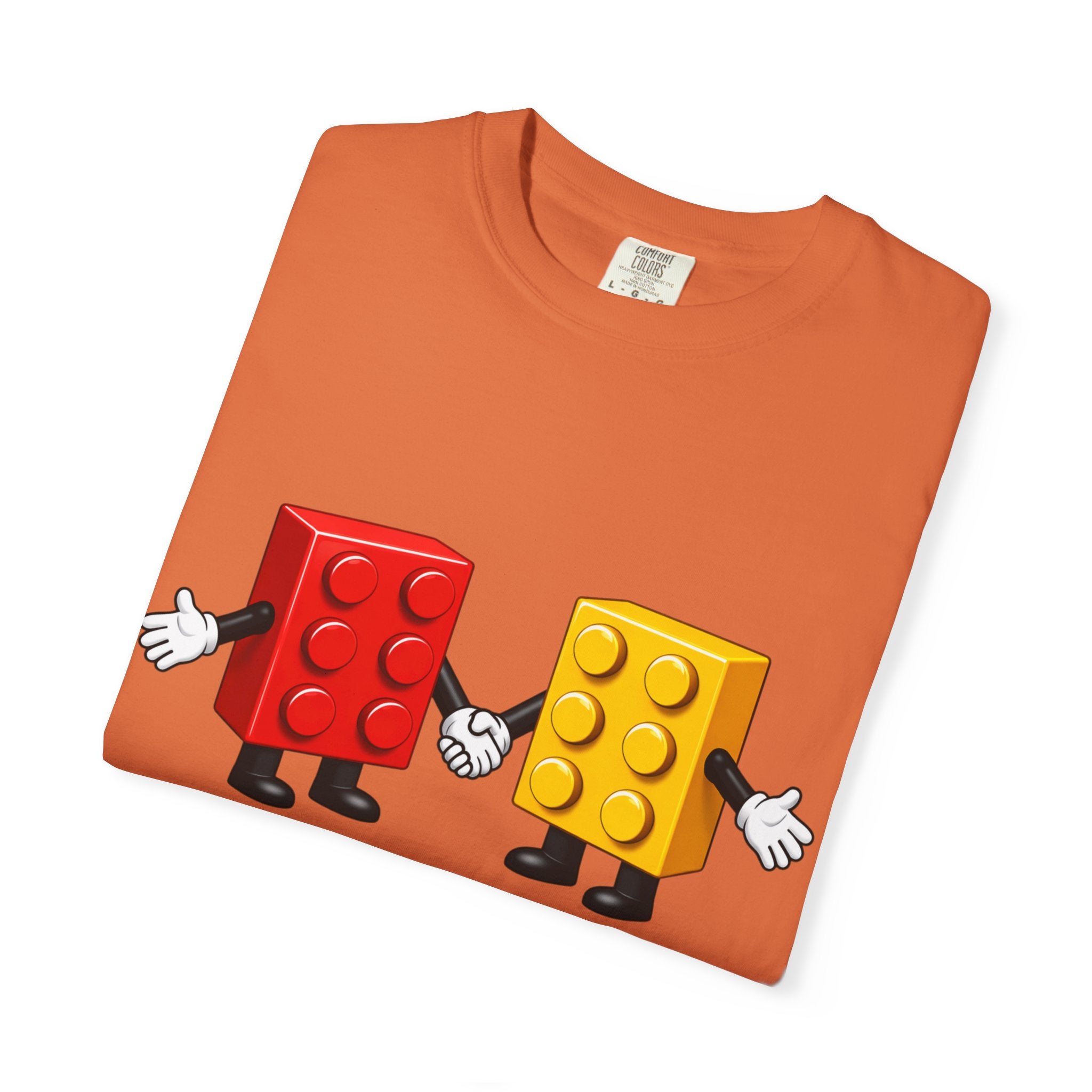 We Just Click—Red & Yellow Bricks Tee