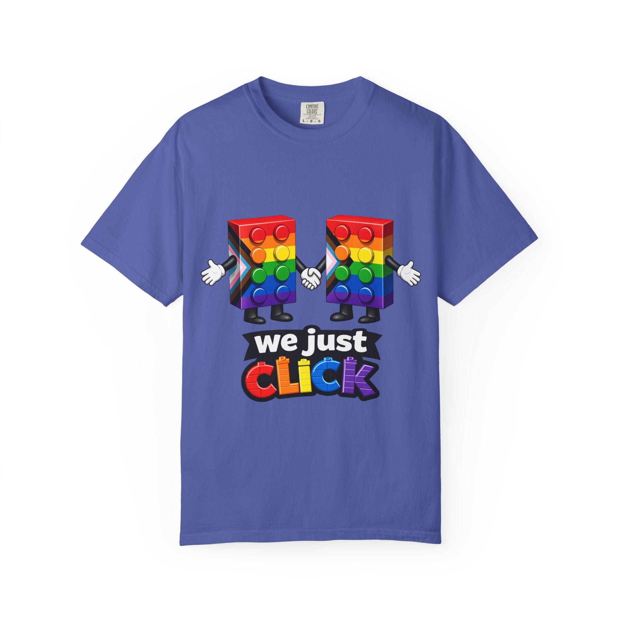 We Just Click—Pride Flag Tee
