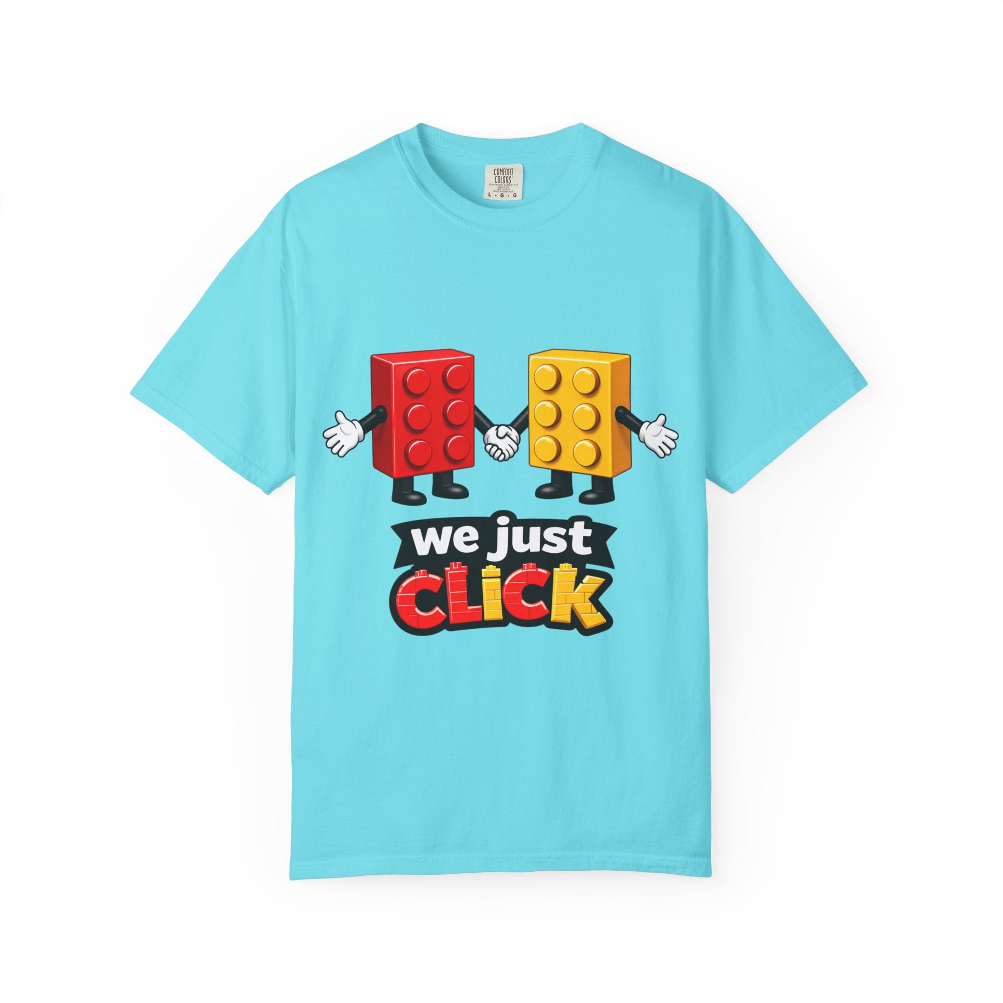 We Just Click—Red & Yellow Bricks Tee