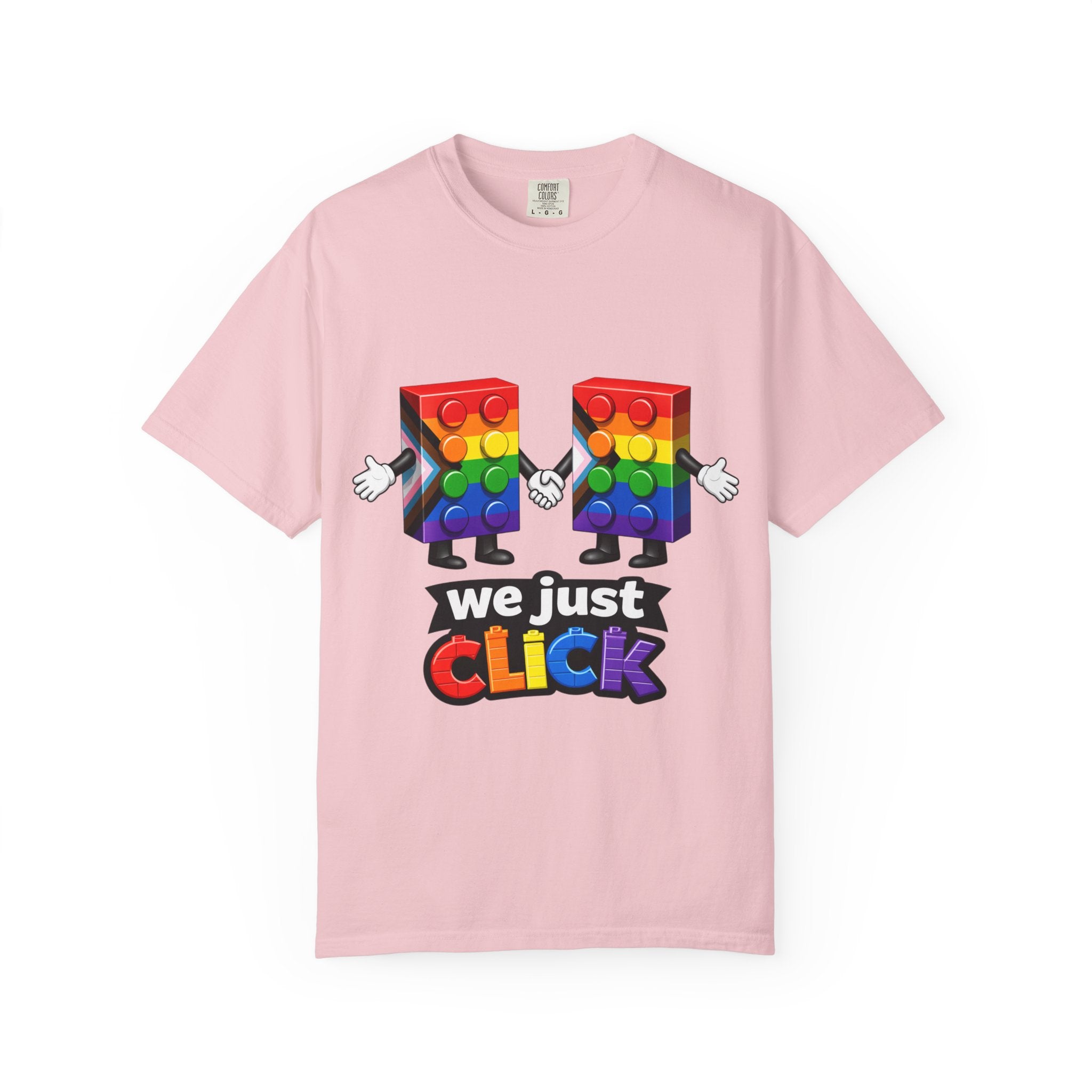 We Just Click—Pride Flag Tee