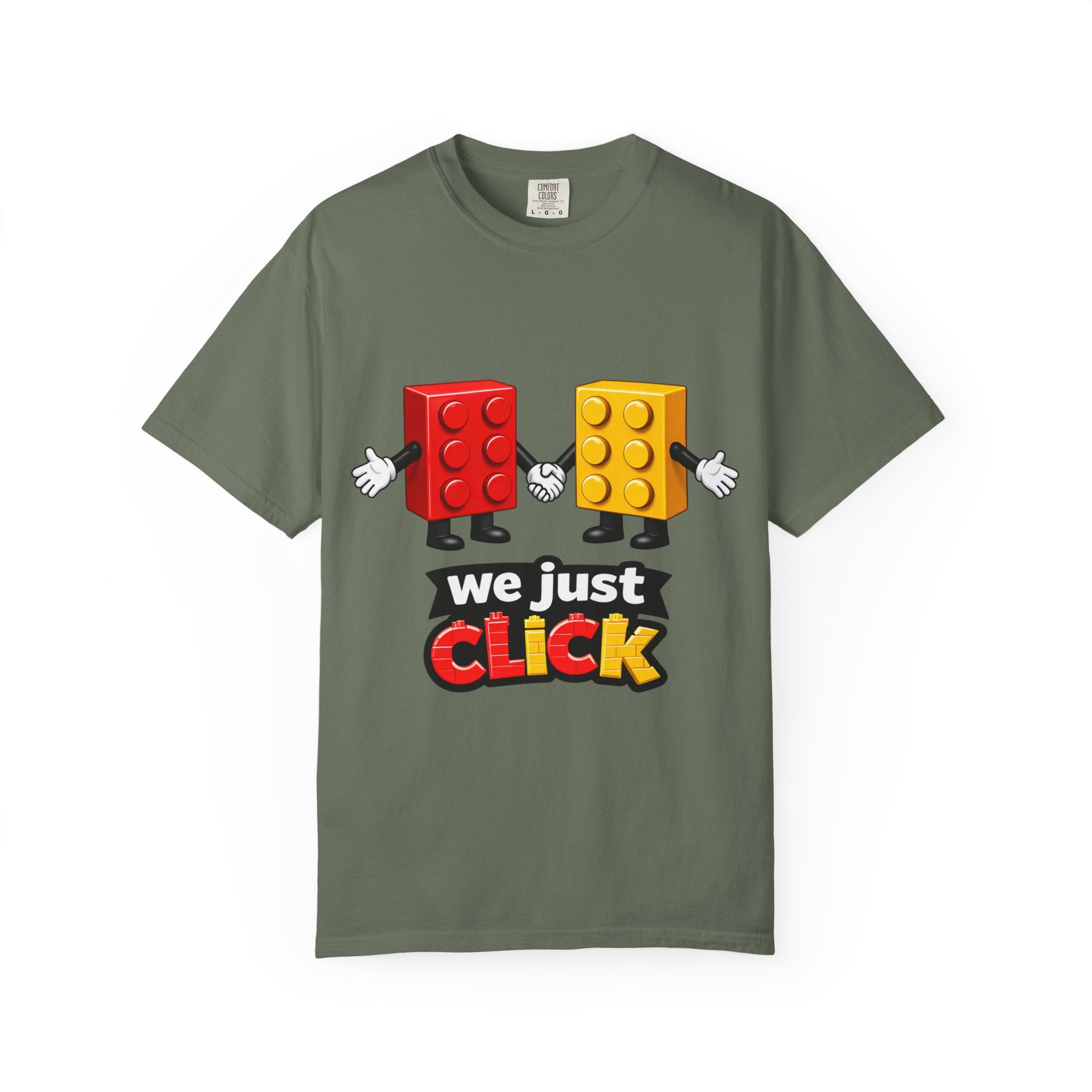 We Just Click—Red & Yellow Bricks Tee