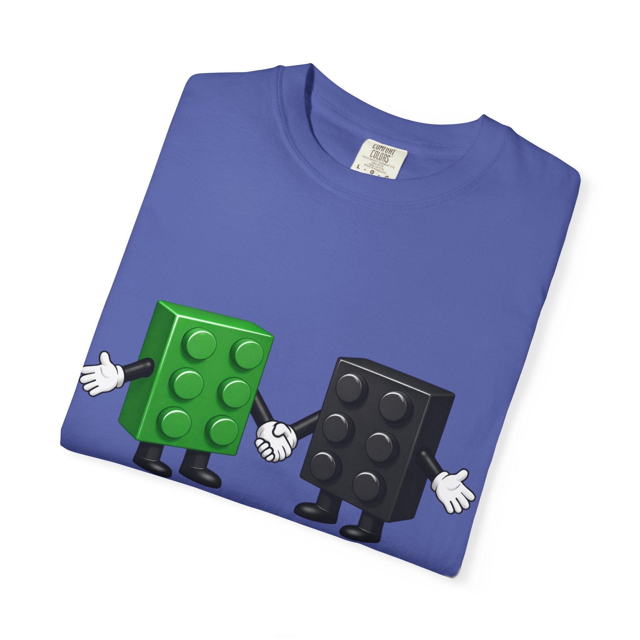 We Just Click—Green & Black Bricks Tee