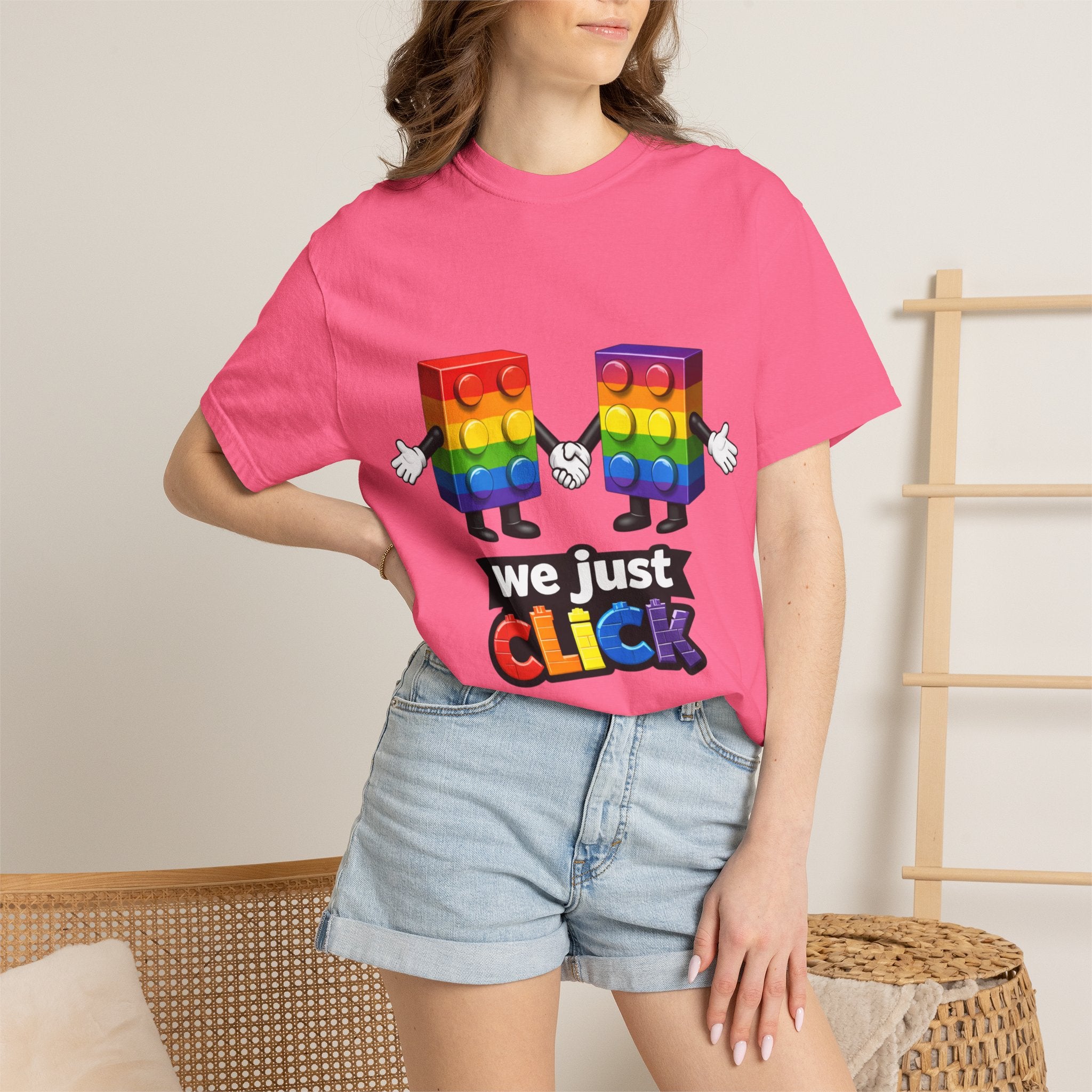 We Just Click—Rainbow Tee