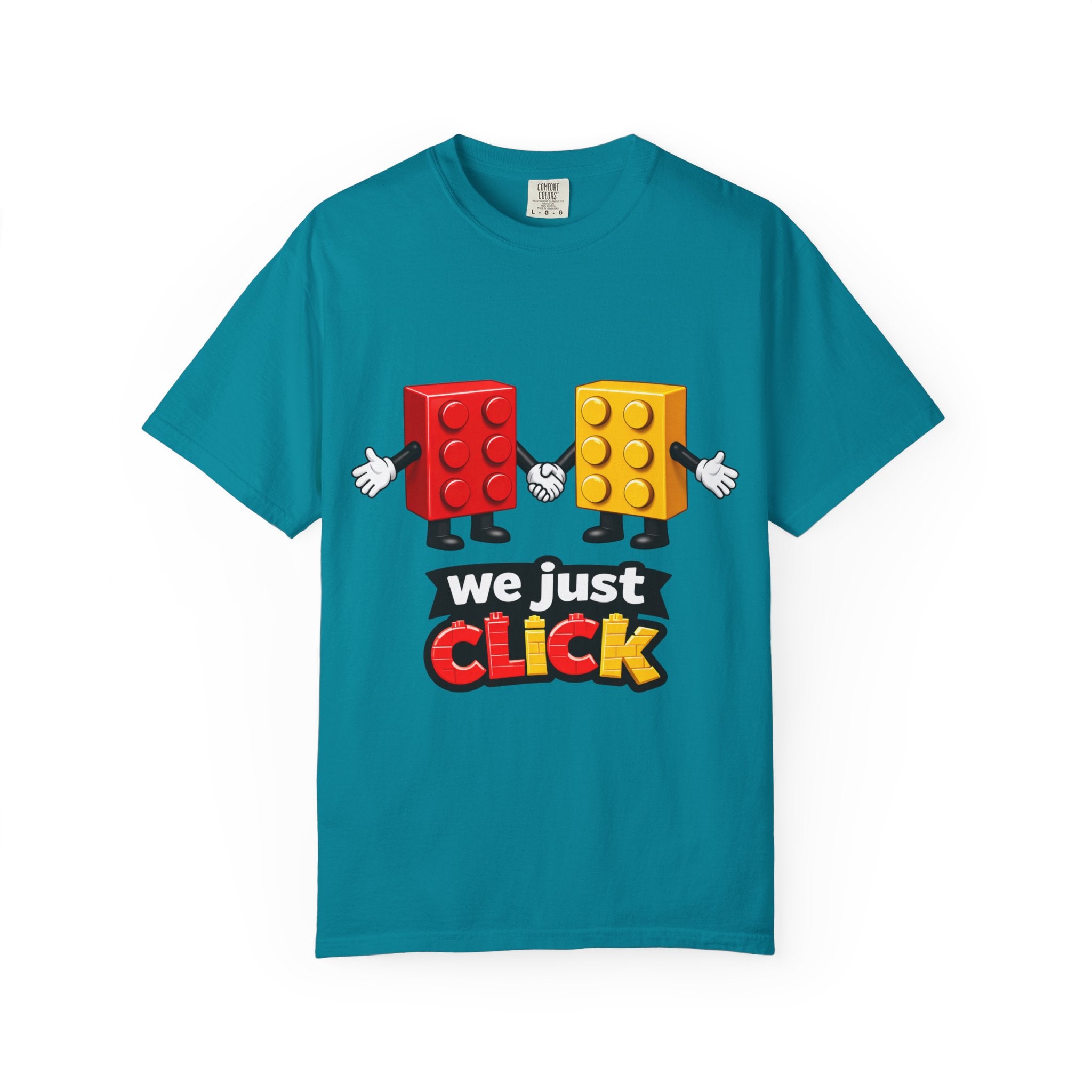 We Just Click—Red & Yellow Bricks Tee