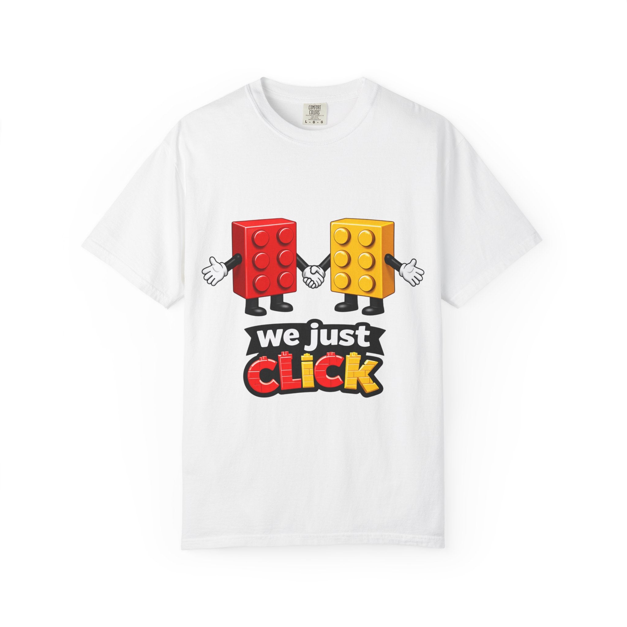 We Just Click—Red & Yellow Bricks Tee