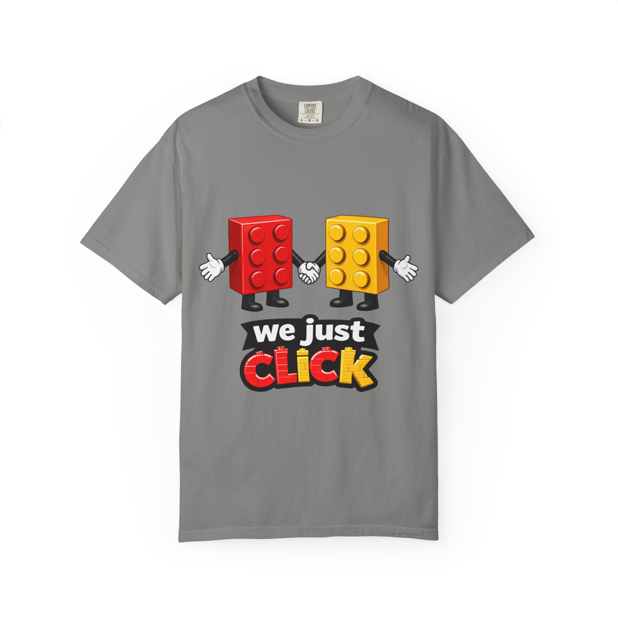 We Just Click—Red & Yellow Bricks Tee