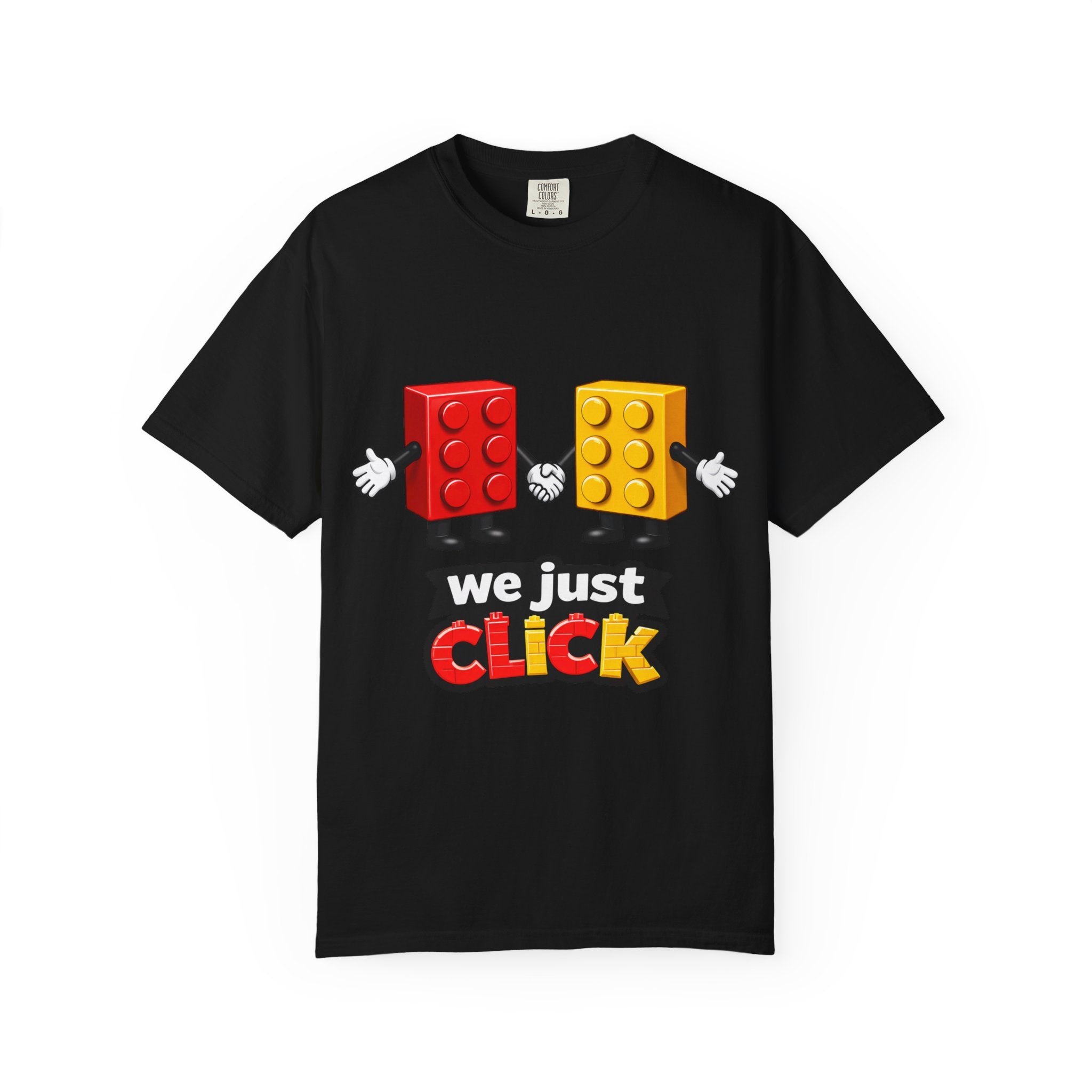 We Just Click—Red & Yellow Bricks Tee
