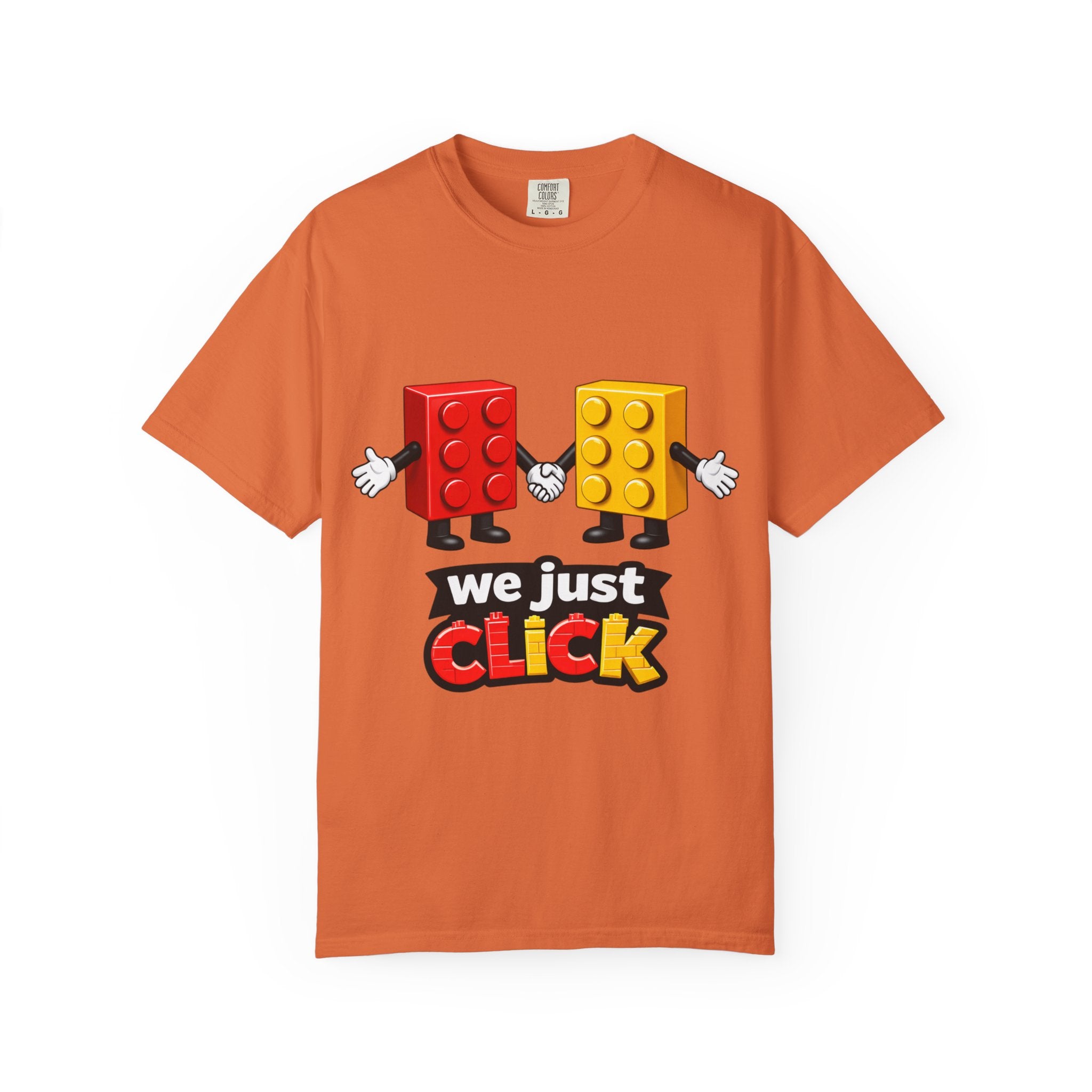 We Just Click—Red & Yellow Bricks Tee
