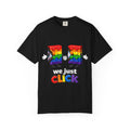 We Just Click—Pride Flag Tee