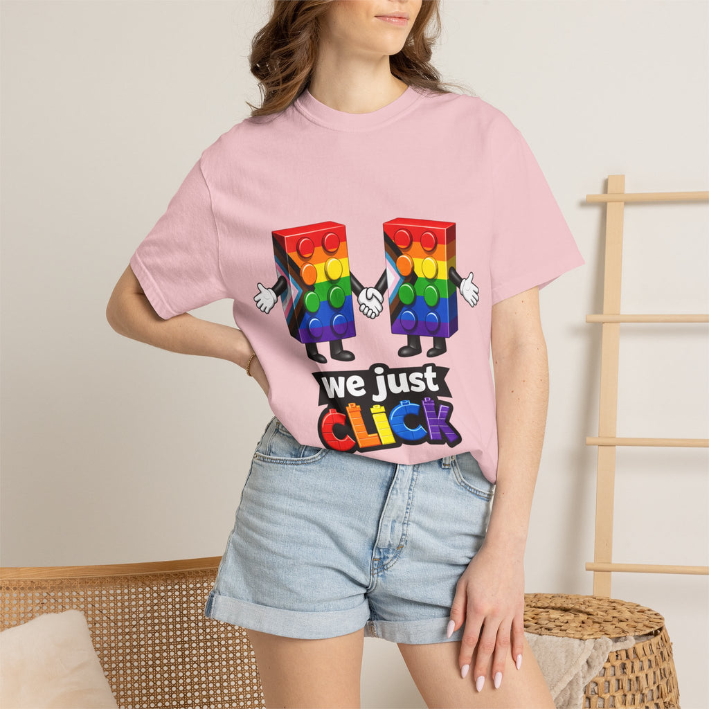 We Just Click—Pride Flag Tee