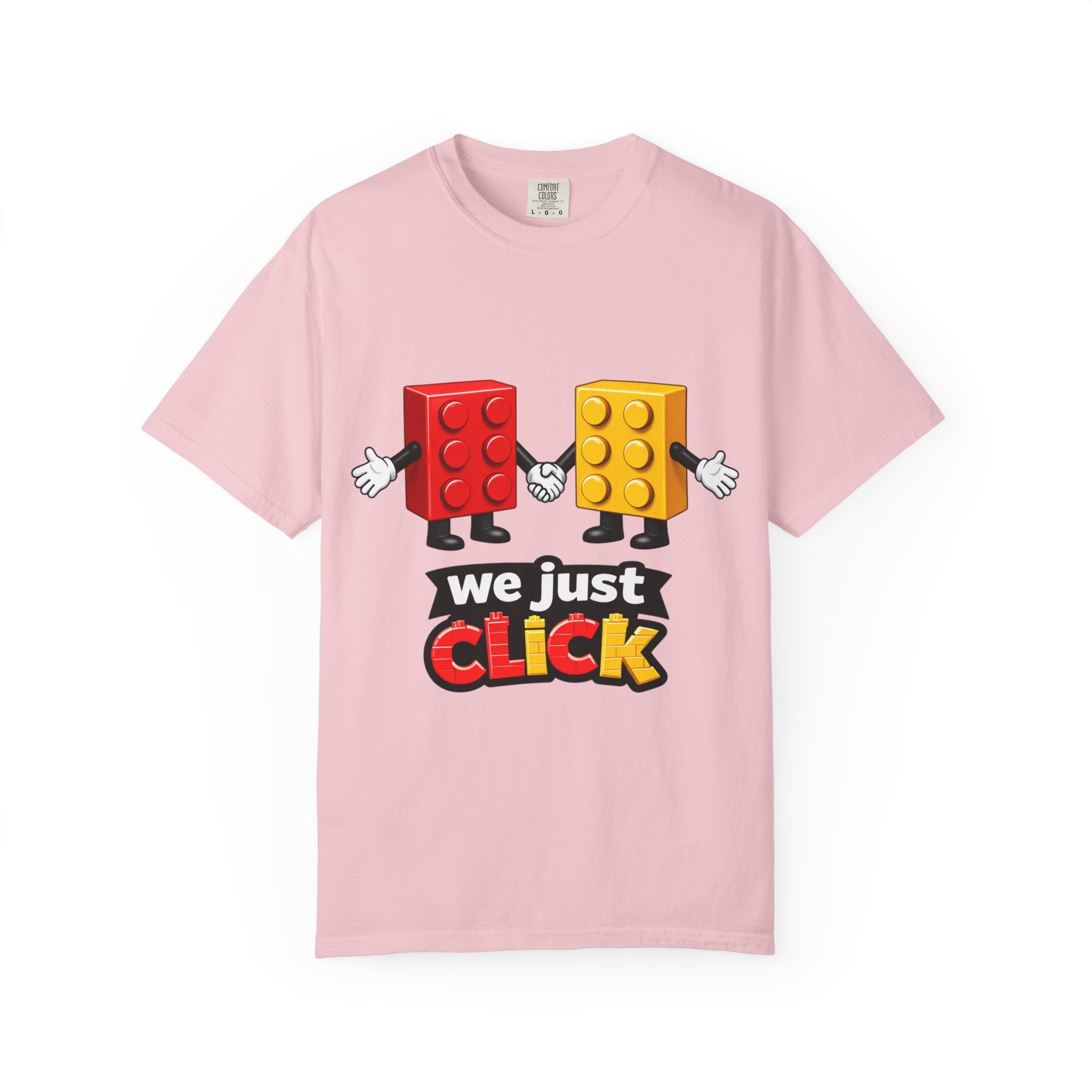 We Just Click—Red & Yellow Bricks Tee