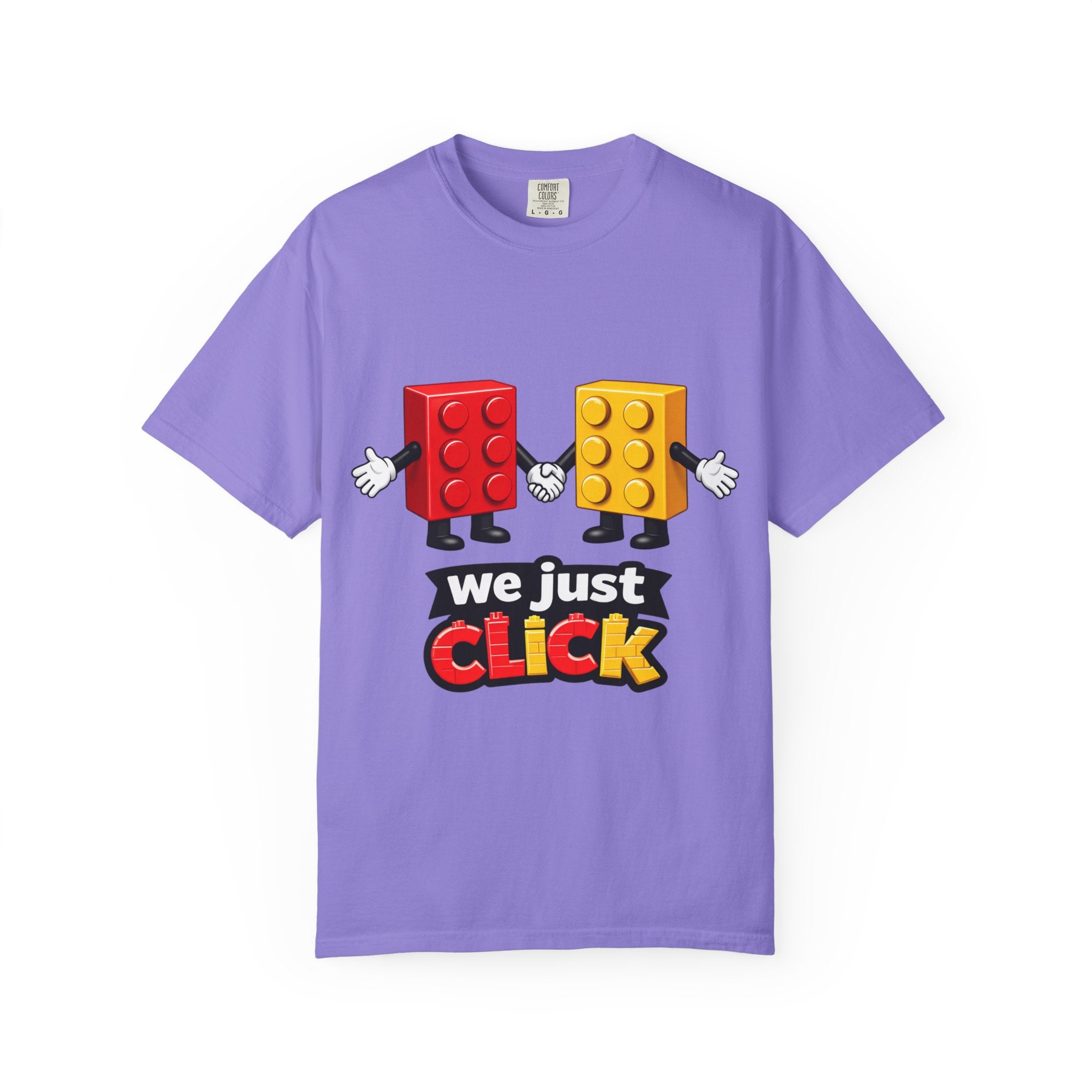 We Just Click—Red & Yellow Bricks Tee