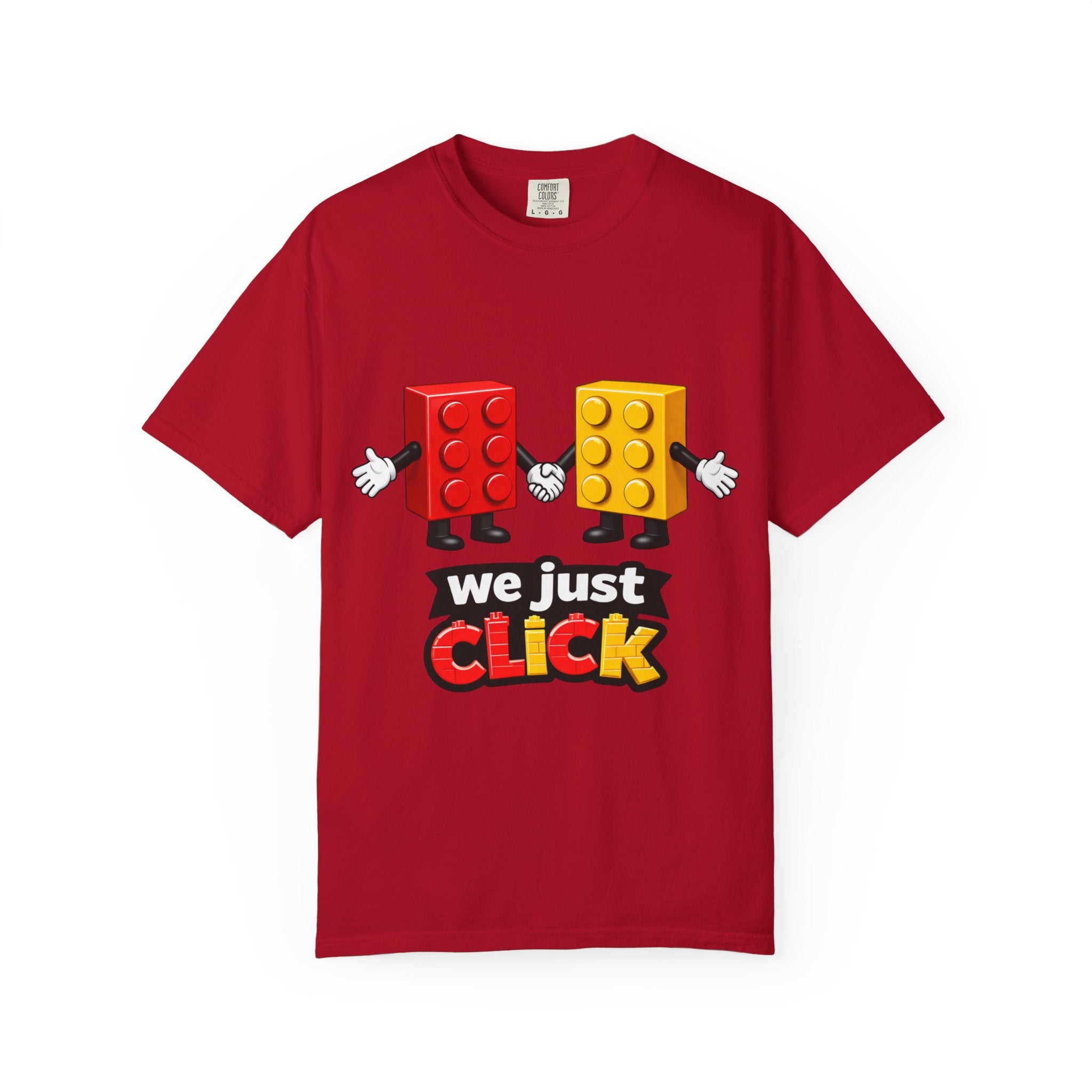 We Just Click—Red & Yellow Bricks Tee